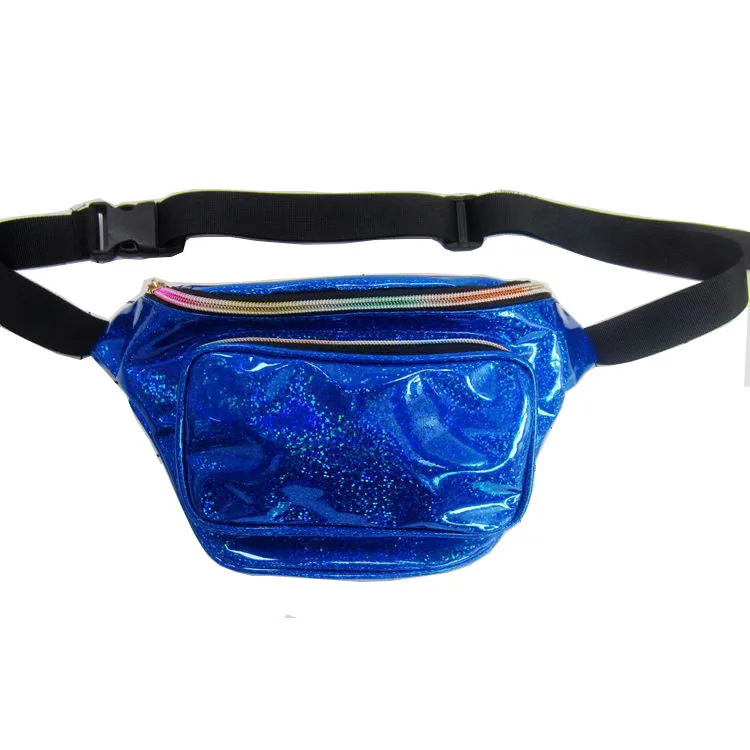 

Holographic Fanny Pack, Adjustable Waist belt Bag for women, Great for Hiking, Travel, Festival, Rave, Party