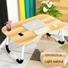 Wooden foldable laptop table on bed / portable laptop desk for bed with cheap price