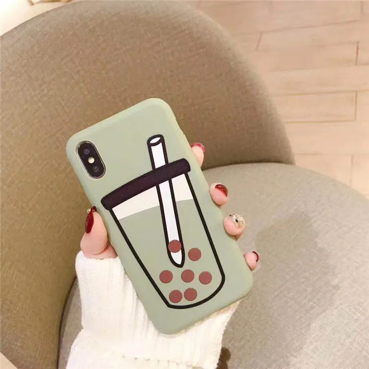 

Hot Selling Customized TPU Milk Tea Case For iPhone X XS MAX