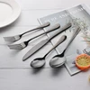 Wholesale Hot Sale Mirror Polish Stainless Steel black plated Cutlery Set Kitchen Flatware