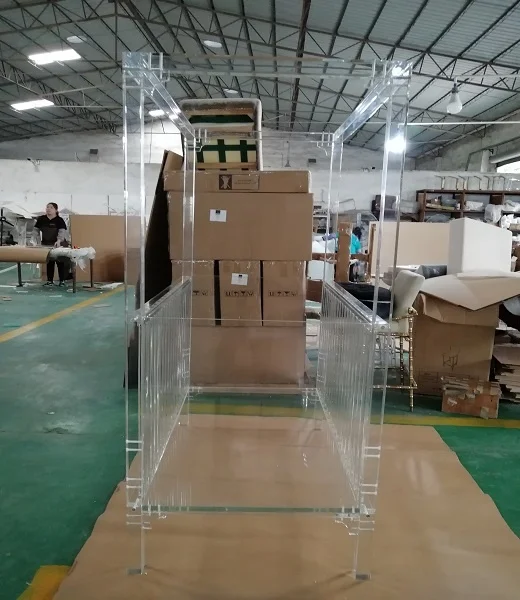 
Concise style high quality luxury acrylic crib lucite bed with mattress , gorgeous and popular acrylic furniture baby bed 