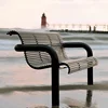 Direct factory wholesale metal bench wrought iron park bench Outdoor pots