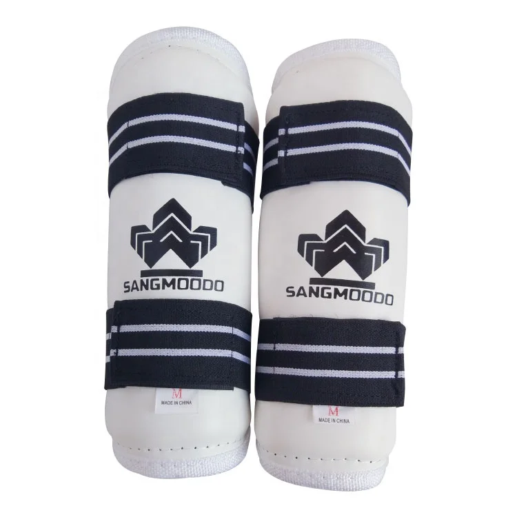 

High Quality Soft PU Leather Shin Guard Taekwondo Shin Protector For Kids, White,black,red,blue