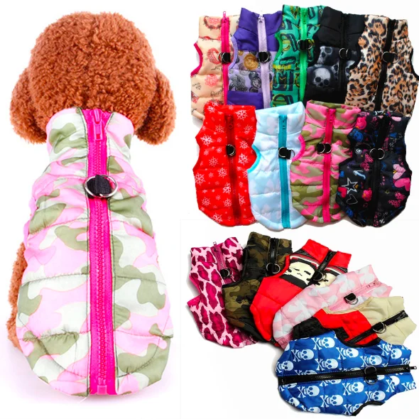 

Wholesale Hot Sexy Pink Leopard Warm Service Dog Winter Vest, As picutres
