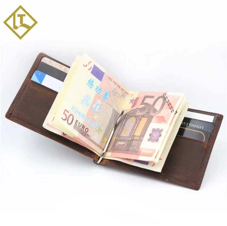 

2019 Cheap Slim Front Pocket RFID Coin Zipper Wallet Bifold ODM/OEM Mens Wallets, Light brown