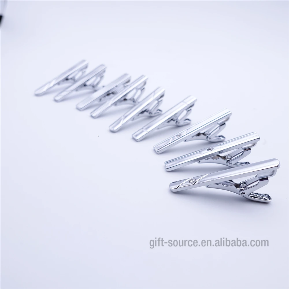 

Wholesale blank short style 45mm silver men tie clip