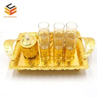 

Popular Hotel Decoration Golden Cup Coffee Accessories Set