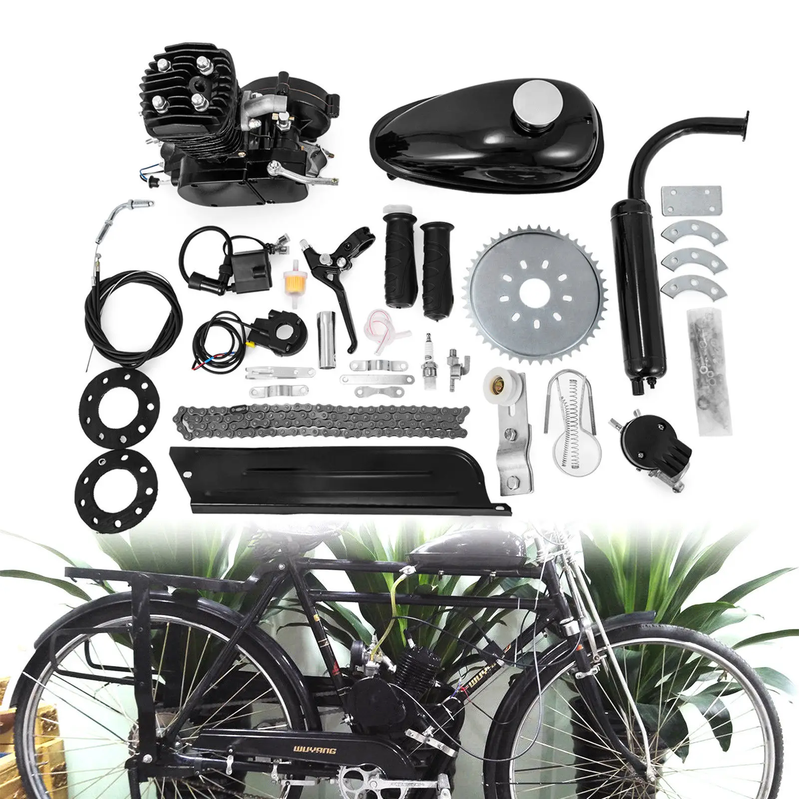 

Professional 80CC Motorized Push Bike Motorised Bicycle Petrol Gas Motor Engine kit 2 Stroke with Cheap Price