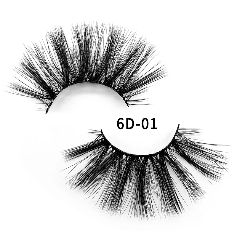 

Wholesale Private Label Eyelashes 6D real Mink Eyelashes Custom Packaging, Natural black