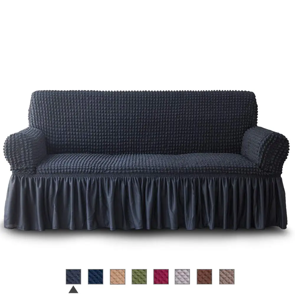
Slipcover Loveseat Cover 1 Piece Easy Fitted Sofa Couch Cover Universal High Stretchable Durable Furniture Protector with Skirt 
