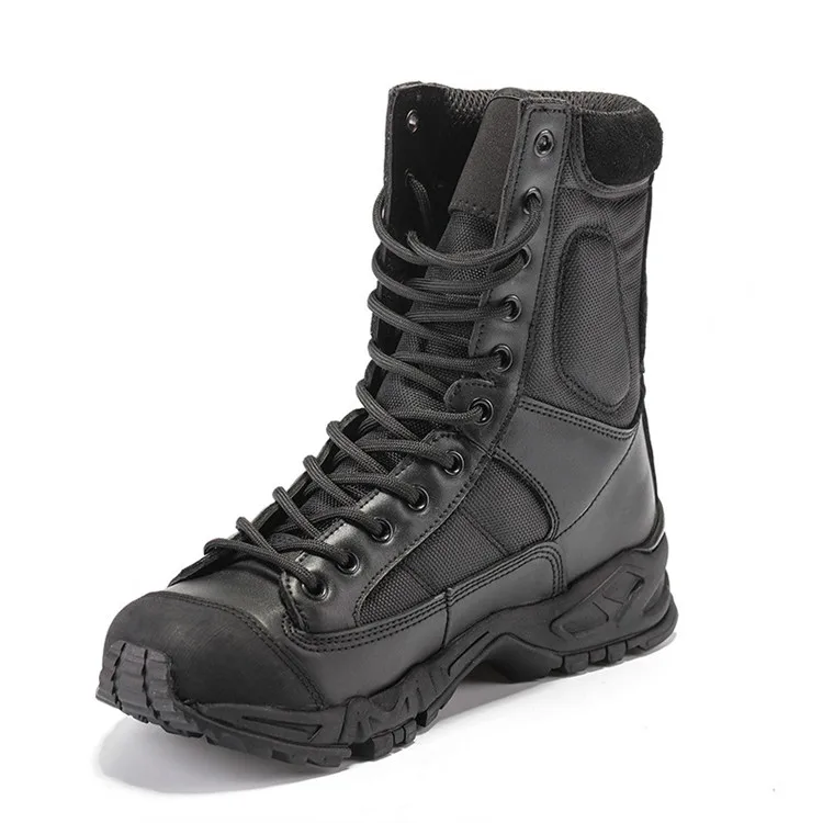 

American style black leather military boots army boots combat boots hotsale