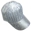 Custom Women Messy Bun Snapback Summer Mesh Hats Casual Sport Sequin Caps Ponytail Baseball Cap