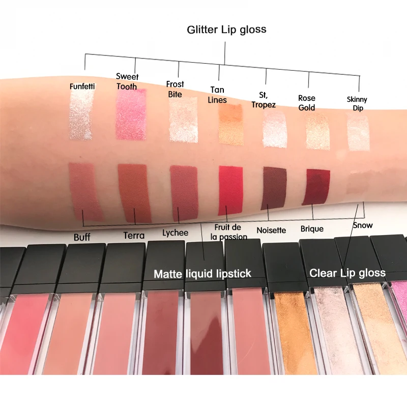 

custom logo vendor private label glossy glitter shiny lip gloss
