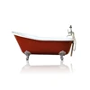 external red internal white color acrylic clawfoot bathtub