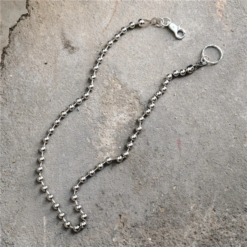 
Wholesale Hiphop 89cm Metal Beaded Chain Wallet Belt Chain Rock Punk Trousers Jean Pant Chain 