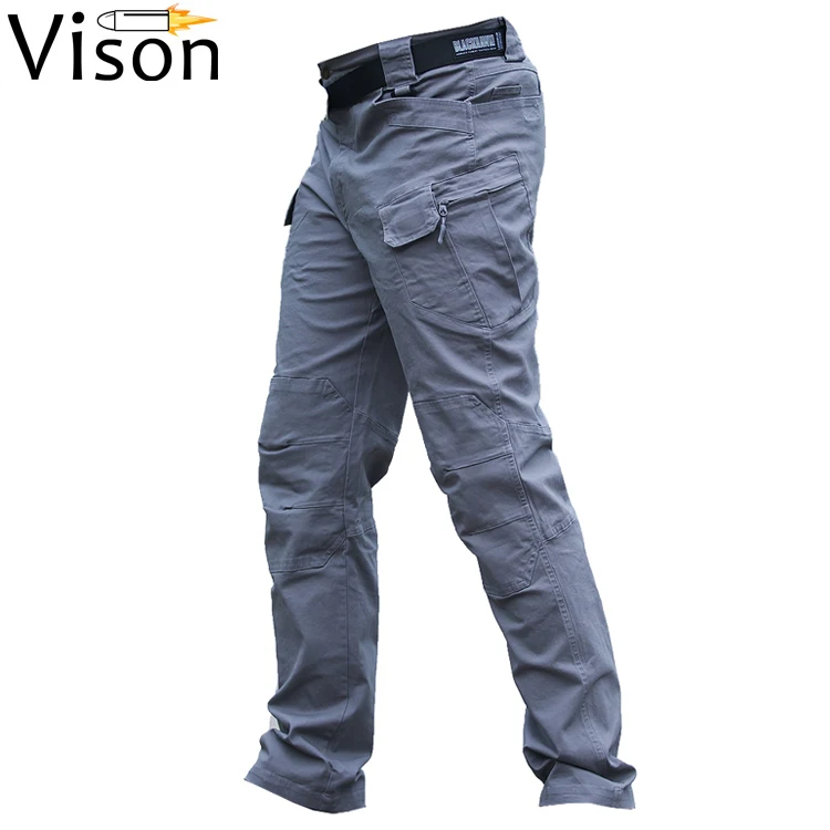 

Outdoor Cargo Tactical Pants Men IX9 Special Forces Army training pant waterproof trouser, Black