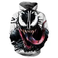 

ecowalson Venom spiders Hoodie Sweatshirt Costume 3D Print Zip Up Jacket Coat Unisex