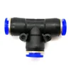 Plastic hose fittings pvc pipe fittings 8MM Tee coupling hose connector plastic pipe reducer