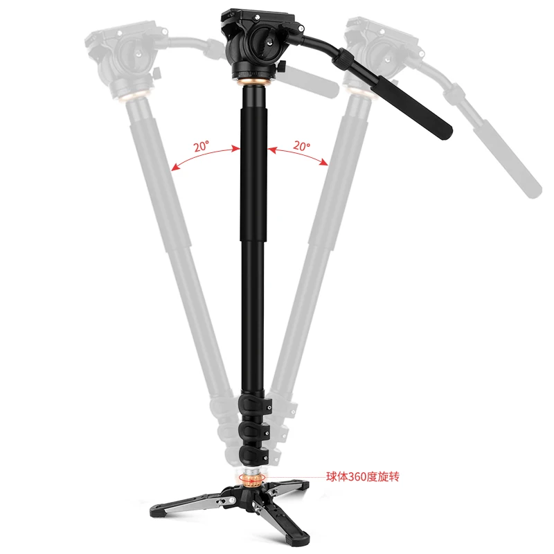

New Design Camera Video Monopod Kit with Vertical Control Tripod Support aluminum /carbon fiber monopod with handle head