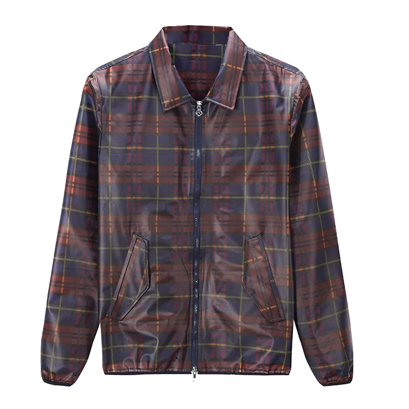 

2019 Fashion Clothes Stripe Waterproof Jacket Raincoat For Men, Customized color