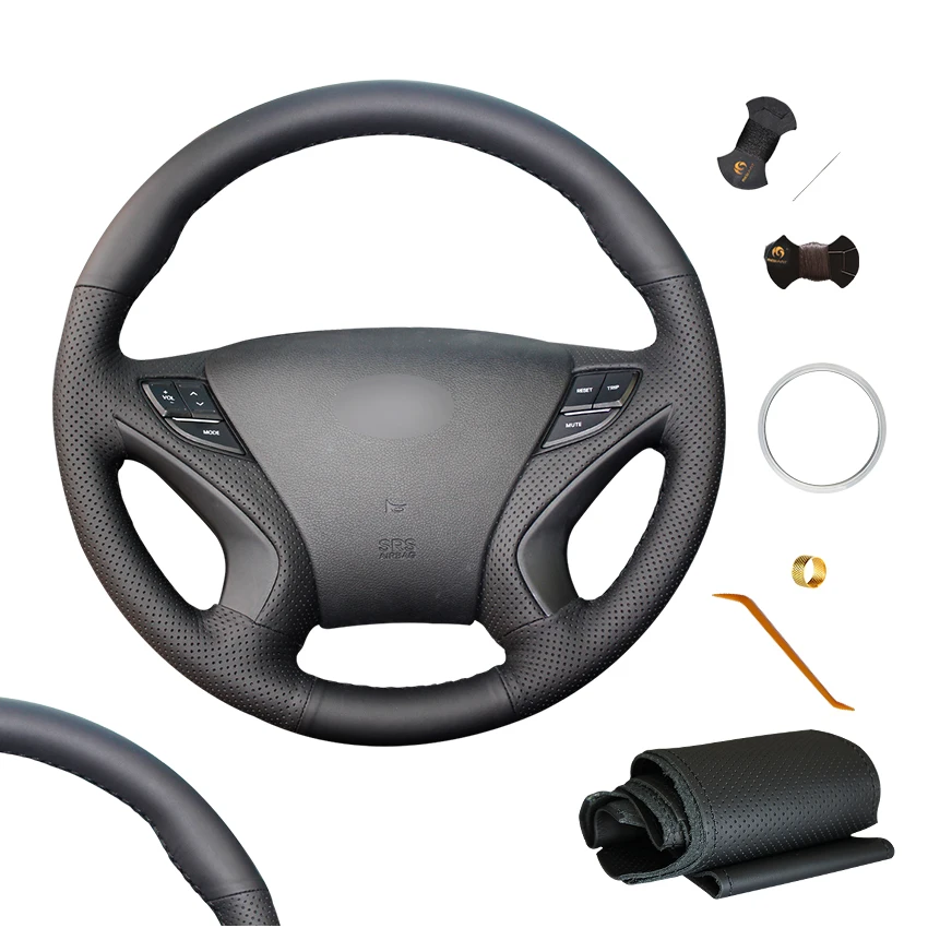 

Hand Sewing Stitching Artificial Leather Steering Wheel Cover for Hyundai Sonata Sonata 8 2011 2012 2013 2014
