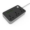 3 Way 13A Universal Multi Electrical 6 USB Charging Power Extension Socket