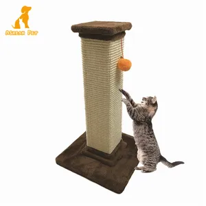 Image of Best Square Pet Cat Scratching Post Board Cat Climbing Tower Trees With Ball
