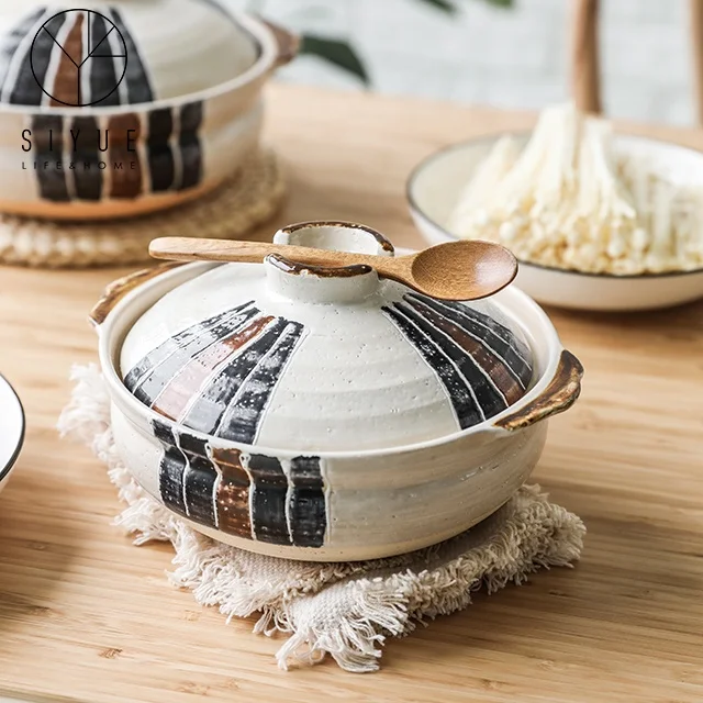 
flame direct burning high temperature resistant household casserole clay cooking stew pot 1145 