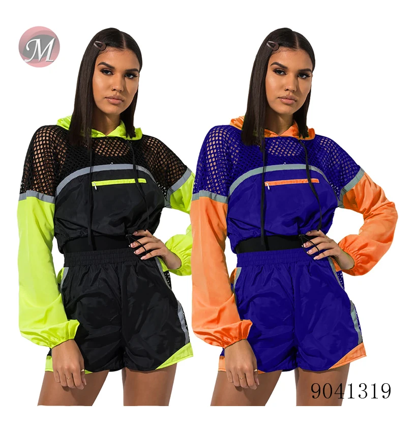 

9041319 Women patchwork long sleeve leisure sport suit, N/a