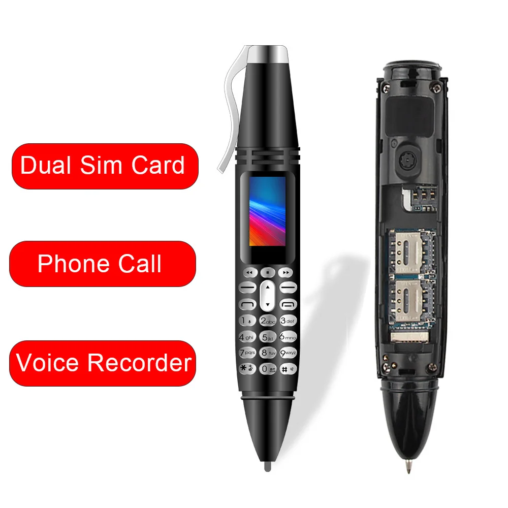 

UNIWA AK007 0.96 Inch Screen Dual SIM Card GSM 2g Pen Mobile Phone