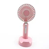 Portable handheld 4 blades 5v dc air cooling rechargeable mini usb fan with phone holder