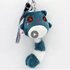 llaveros kawaii Long Tail Bear Plush Doll Plush Keychains Kawaii Raccoon Keychain for Bags Decoration Mini Bear for Baby Doll
