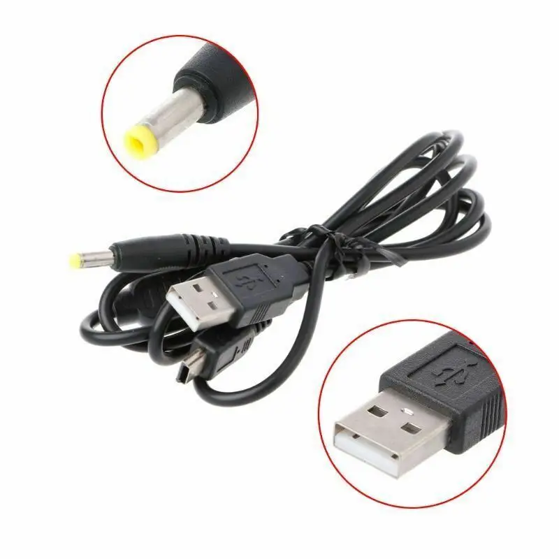 

1.2m New for PSP 2 in 1 USB Charger Power Adapter Cable for PSP 2000 3000