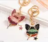 bling bling crystal fairy girl keychain top fashion angel girl charm metal key chain cartoon keychain bag charms car hangers