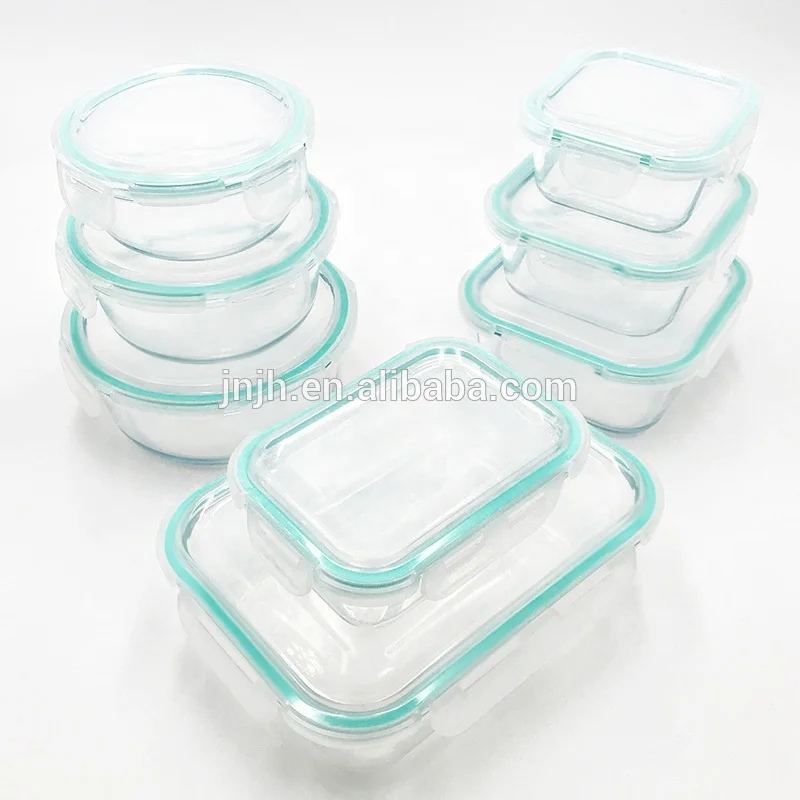 

8 piece Borosilicate glass BPA free meal prep food storage containers/Glasslock Container Set, Customized