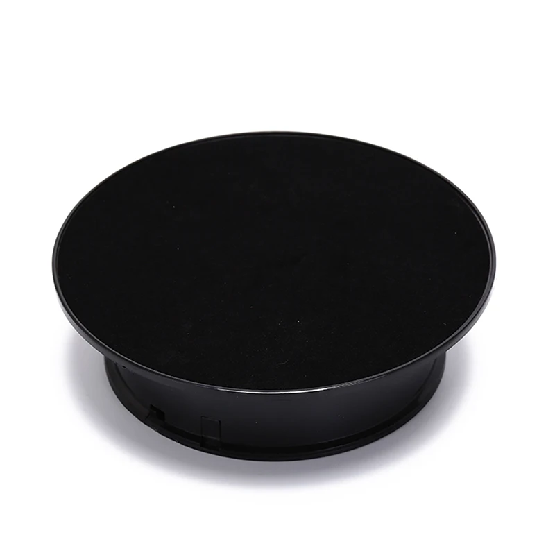 

360 Degree Rotating Turntable Jewelry Display Stand For Photography Video Shooting Props Turntable Battery, White/black