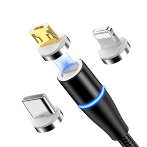 Magnetic USB Round Charging Cable Micro USB Type C