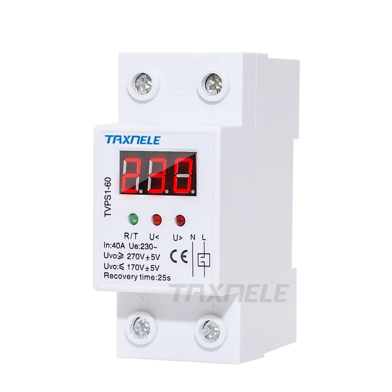 
40A 63A 220V automatic recovery reconnect over voltage under voltage protection protective device Voltmeter relay  (62090419736)