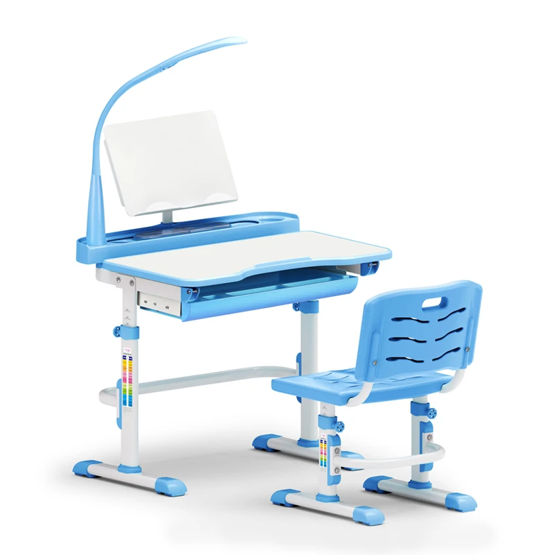 
M8 Small size convient lift kids folding plastic children study table and chair set study desk 