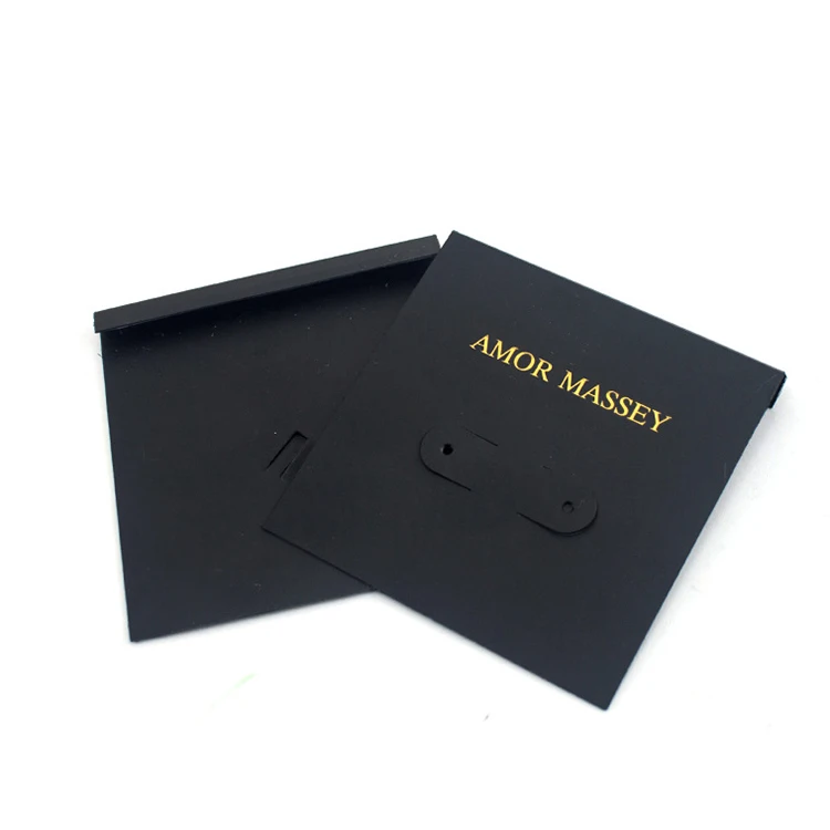

Custom PVC jewelry display card, earring and necklace hanging card, Black, custom