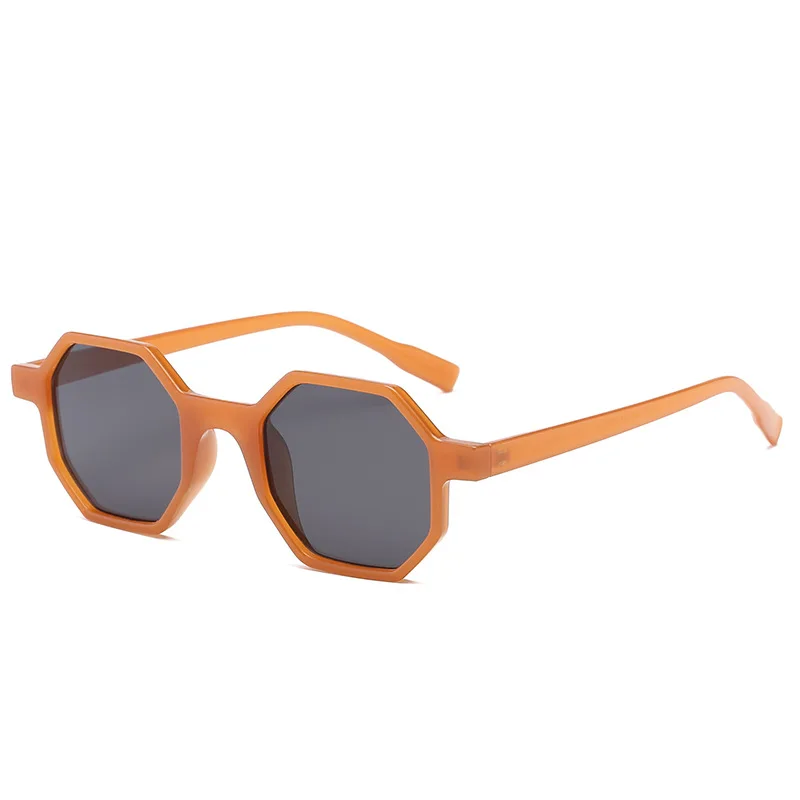 

Fashion Brand Designer Eyewear Small Frame Octagon Sunglasses Women Shades Retro Polygon Sun Glasses (SK297), As picture