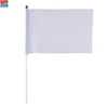 Blank white OEM DIY gold head and base hot selling table flag