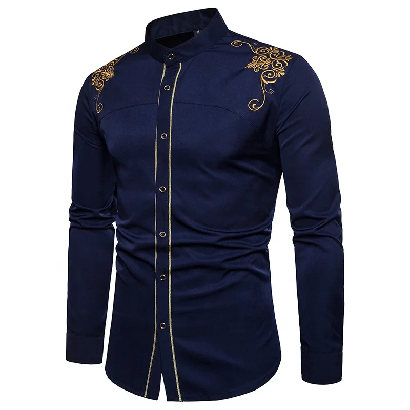 

custom long sleeve printed stripe casual shirts for men, White;black;light gray