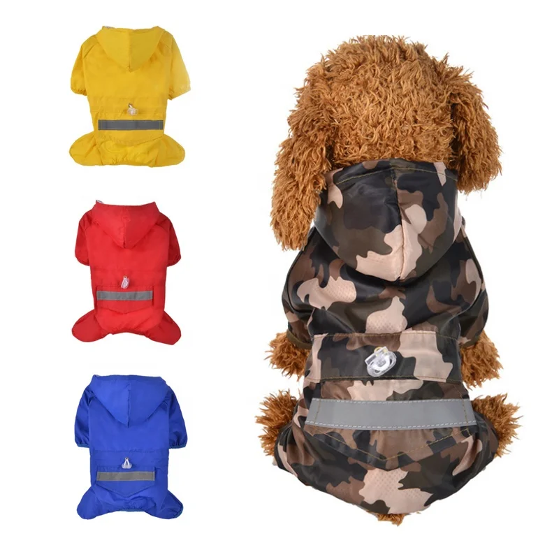 

Wholesale Custom Large Pet Clothes Hoodie Safe Waterproof Pet Dog Raincoat