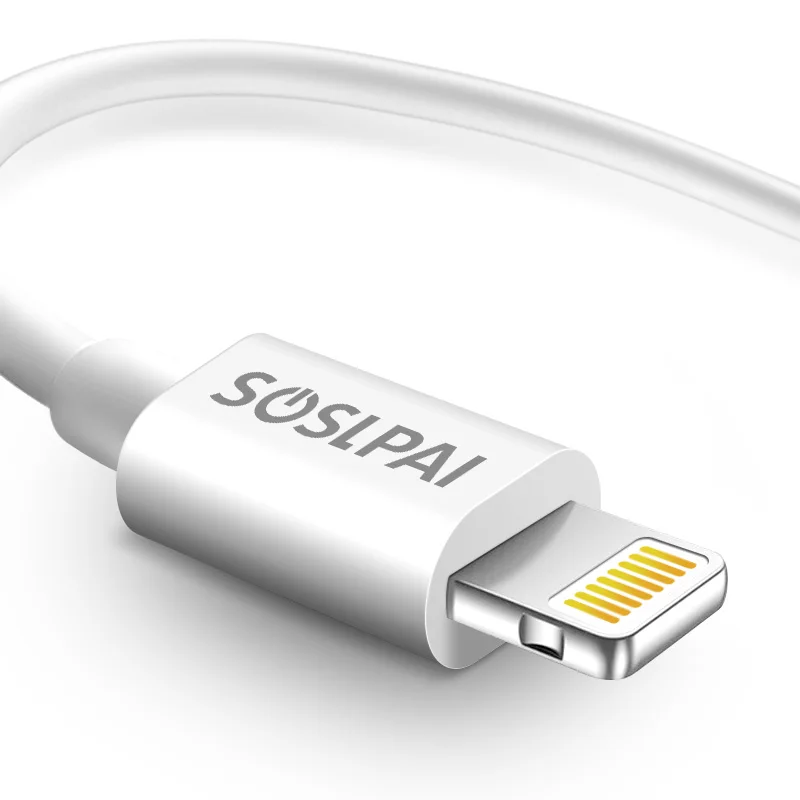 

SOSLPAI high quality nylon+tpe fabric mfi charging cable for apple original charger cable