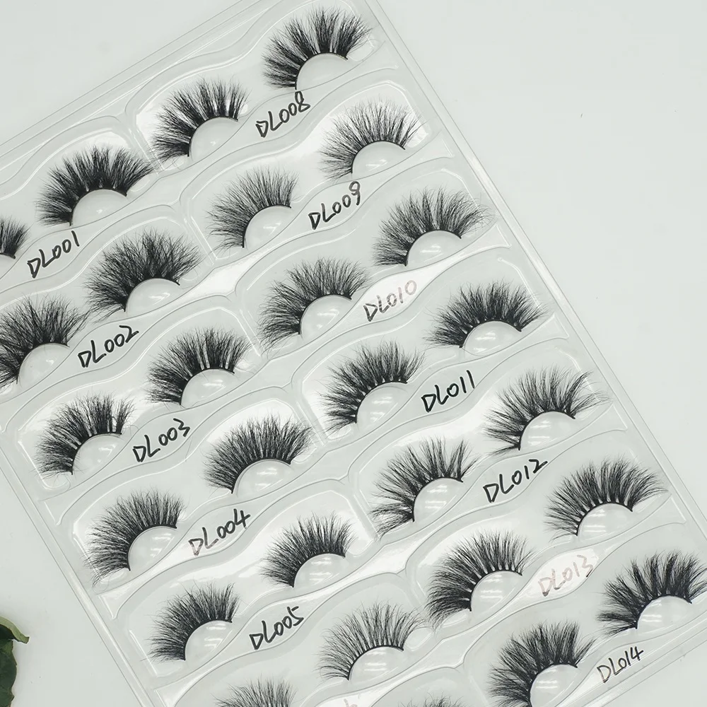 

long style 25mm mink lashes 3d 4d 5d 6d mink false eyelash, Black