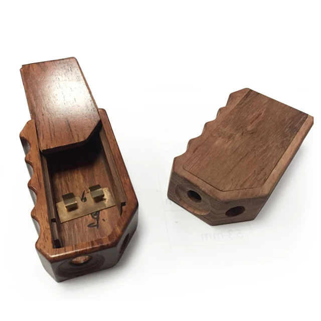 

Available custom logo electronic cigarette black walnut wood smoking case, Chocolate,light brown