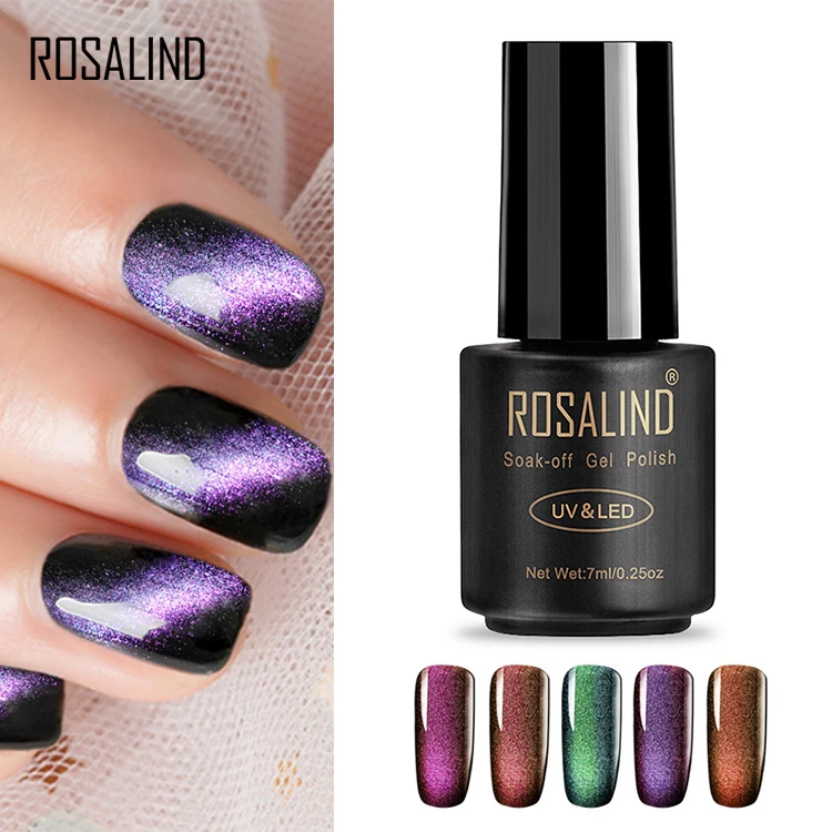 

Rosalind custom private label 7ml 6 colors 5D magic cat eye gel nail polish soak off magnet uv gel cat eye gel polish
