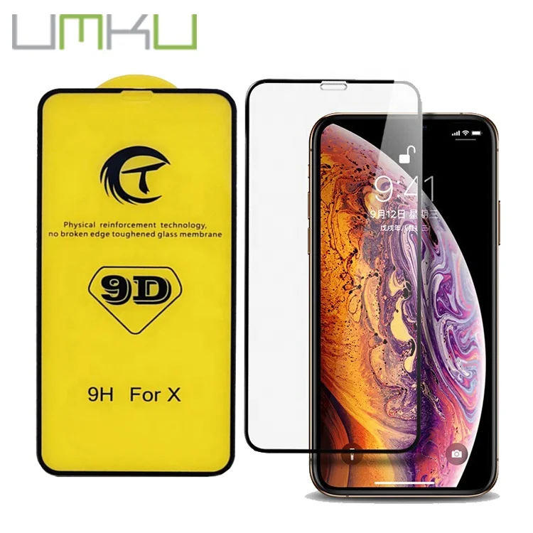 

9H 9D full cover tempered glass film for iphone xr xs max screen protector