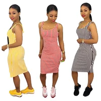 

AA8068 women summer casual stripped dresses